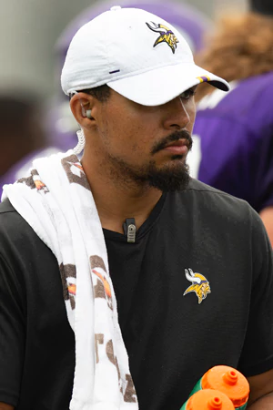 Andres Armstrong in Vikings athletic wear